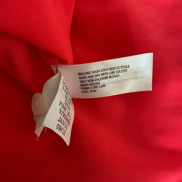 Gap Bright Salmon Colored Long Sleeve Blouse Size M - Picture 4 of 5